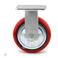Dashi Huihao Caster Vente d'usine Roue industrielle en polyuréthane de couleur rouge 6 "150mm Roue en fer