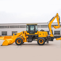 Diskon besar produsen 4x4 Back hoe Loader retrosnadora roda Cina ekskavator Mini Backhoe Loader