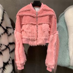 मेरिनो फर स्लिड गोल्ड फर जैकेट डिजाइन 2023 नई फैशन फर जैकेट - Product Image 5