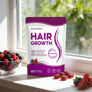 Compléments alimentaires pour la croissance des <span class=keywords><strong>cheveux</strong></span>, en forme de gommes à mâcher, exportation transfrontalière, 60 gommes à mâcher, vente directe d'usine, support OEM - Product Image 4