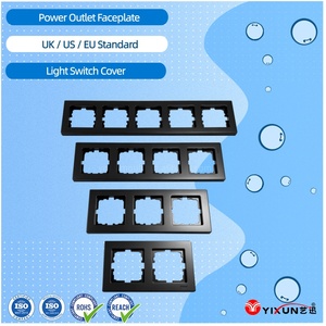 Panneau d'interrupteur mural intelligent de luxe moderne personnalisé, résistant aux rayures, ignifuge, <span class=keywords><strong>en</strong></span> matériau PC, plaque de prise <span class=keywords><strong>électrique</strong></span> moulée - Product Image 2