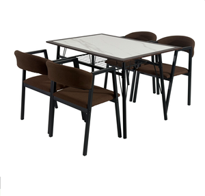 Thiết Kế Mới Bàn Ăn Thiết Lập Hiện Đại Đồ Nội Thất Nhà MDF + Slate Bảng Top Với Vải Đệm Ghế DS-811B - Product Image 5