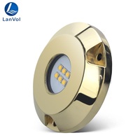 Lámpara de Agua Salada Súper Brillante de 60W, IP68, Luces Sumergibles para Barcos, Material de Bronce, DC12V/24V, Luz LED RGBW Blanca Cálida para Barcos