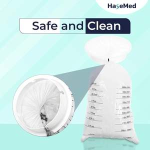 أكياس قيء بلاستيكية للاستخدام مرة واحدة (عبوة من 10) مانعة للتسرب مع حلقة إغلاق للسفر، مناسبة لدوار الحركة في السيارة وحالات الطوارئ، سعة 1500 مل - Product Image 6