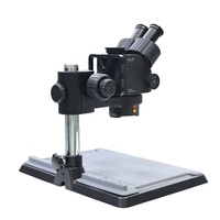 Microscope numérique trinoculaire 6558X avec zoom continu 6,5-58X, positionnement laser coaxial, réparation de puces PCB, Type-C