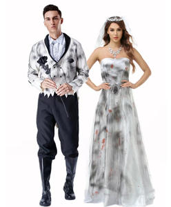 Disfraces <span class=keywords><strong>de</strong></span> Halloween <span class=keywords><strong>de</strong></span> novia y novio vampiros sangrientos, estilo terror, con camisa, pantalones y velo al estilo <span class=keywords><strong>de</strong></span> películas y series <span class=keywords><strong>de</strong></span> TV para fiestas <span class=keywords><strong>de</strong></span> <span class=keywords><strong>carnaval</strong></span> - Product Image 2