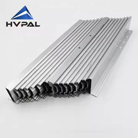 HVPAL Rail coulissant de table en alliage d'aluminium à plis multiples de 300mm Largeur de 48mm Capacité de charge de 50kg pour table à manger extensible