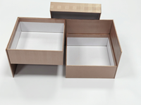 Boîte cadeau télescopique rigide à double compartiment avec fermeture magnétique UV, logo personnalisé, écologique, biodégradable, moderne et luxueuse