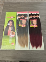 Cheveux à tresser pré-étirés en gros, trame simple, 3 paquets de 52 pouces, fibres capillaires synthétiques Afro Yaki en vrac, mèches pour perruques, ultra cheveux à tresser
