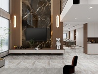 Dalles de marbre tendance - Revêtement de sol en marbre vert poli pour les places commerciales contemporaines et les halls d'hôtel