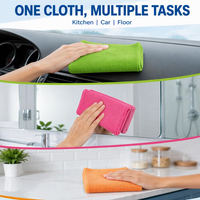 Chiffon de nettoyage en microfibre en gros, logo personnalisé OEM, couleur tissu éponge, serviette de nettoyage super absorbante, approvisionnement direct usine