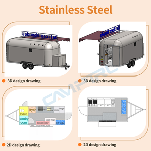 Camión de Comida Móvil CAMPTRL, Remolque de Comida Rápida Totalmente Equipado, Fabricante con Equipamiento de Cocina Completo, Tienda de Pizza, Tacos y Comida - Product Image 5