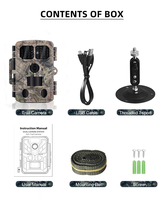 Caméra de chasse pour la faune 4K 48MP à déclenchement rapide, prise en charge du connexion Wi-Fi/Point Connection avec portée de 100m, vente en gros