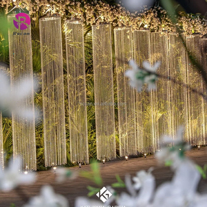 Décoration de fête lustre cylindre <span class=keywords><strong>plafond</strong></span> drapé perles de <span class=keywords><strong>plafond</strong></span> de <span class=keywords><strong>mariage</strong></span> rideau suspendu pour fournitures de <span class=keywords><strong>mariage</strong></span> - Product Image 4