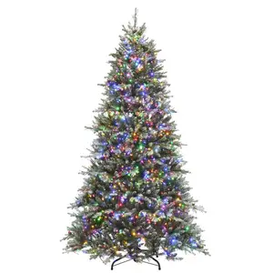 2024 Home Decoration Hot Sale 6ft-10ft Pre-Lit Snow Flocked Christmas Tree