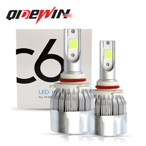 QideWin C6 <b>LED</b> <b>Headlights</b> 8000K Ice Blue H1 H3 H4 H7 H8 H11 H13 H16 9005 9006 9007 All In One Car Motorcycle Light - Product Image 1