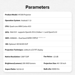 Mini Proyector Portátil 4K WiFi 6 BT 5.2, Proyector Portátil Actualizado Compatible con Full HD, Cine en Casa 180 °   Rotación - Product Image 3