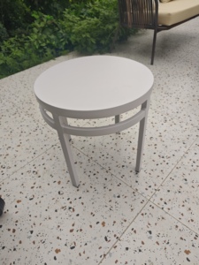 Venta Directa de Fábrica, Mesa de Café Personalizada, Simple, de Aluminio con Recubrimiento en Polvo, para Jardín, Exterior, Estilo Casual, para Resort - Product Image 2