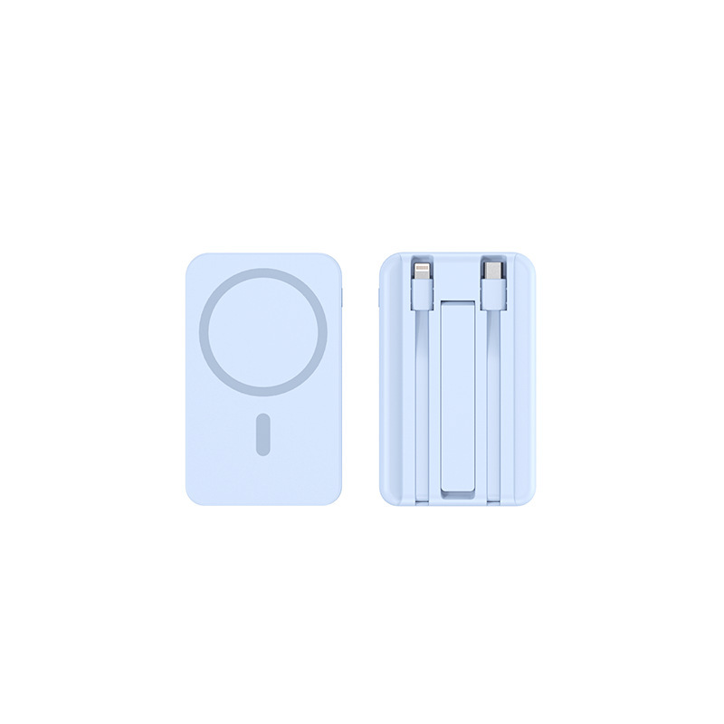 สีน้ำเงิน [เครื่องชาร์จไร้สาย 5W, 10.5W พร้อมสายเคเบิลในตัว]