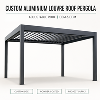 Pérgola Bioclimática de Aluminio Personalizada con Techo de Lamas Ajustables, Fabricante de Pérgolas con Lamas, Venta al por Mayor OEM, Australia