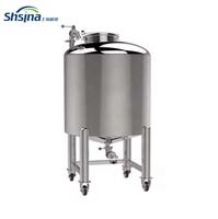 Réservoir de stockage vertical en acier inoxydable avec mélangeur, équipement de stockage de liquides industriel