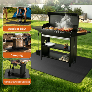 Waterproof Dustproof Fireproof Oil Resistant Grill Mat Heat Resistant <b>BBQ</b> Pad for Deck Patio Fire Pit - Product Image 3