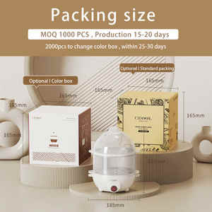 Cuiseur à œufs de haute qualité, capacité de 14 œufs, couches divisibles, cuiseur à œufs électrique automatique - Product Image 6