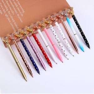 أقلام ترويجية فاخرة مخصصة من الريش الذهبي بتصميم مبتكر من الكريستال بألوان جديدة - Product Image 1