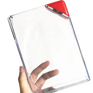 Botol Air Memo Minuman Notebook A5 Datar Ramping Persegi 450Ml Plastik Logo Kustom Promosi Anti Bocor Portabel Bepergian Jernih - Product Image 1