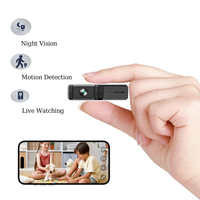 Mini caméra WIFI portable, alimentée par batterie, vision nocturne, caméra sans fil pour une utilisation en intérieur et la sécurité domestique