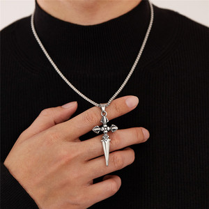 Cá nhân hip-hop Vòng cổ cho nam giới, thép không gỉ cá nhân qua retro punk phong cách titan thép trang sức bán buôn - Product Image 4