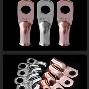 Terminales de Cobre Estañado AWG para Ingeniería Química, Bloques de Terminales de Calibre 8-10, Terminales de Crimpado Estándar Americano, Cables Redondos con Extremos Abocinados - Product Image 2