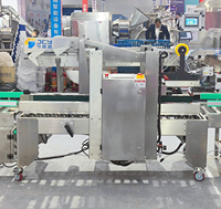 Machine de scellage automatique pour boîtes à couvercle pliable, scellage du dessus et du bas, scelleuse de cartons