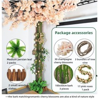 Plantes vertes artificielles de simulation, décoration de paysage artificiel, revêtement de tuyau en fausse écorce, couverture de gouttière, embellissement de balcon intérieur, style arbre