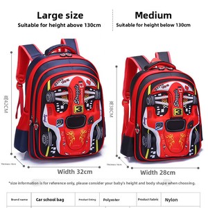 Sac à dos scolaire imperméable 3D motif dessin animé avec fermeture éclair pour enfants de 1 à 6 ans – Tendance pour l'école primaire et la <span class=keywords><strong>maternelle</strong></span> - Product Image 5