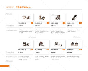Conector macho tipo N Pin macho de crimpado de ángulo recto con montaje de cable RG174 90 grados - Product Image 4