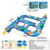Table de jeu aquatique interactive et éducative pour tout-petits avec circuit de voitures et canaux en plastique personnalisés