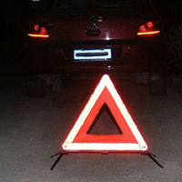 Triangle de signalisation routière pliable rouge pour véhicules, kit d'avertissement réfléchissant d'urgence, signal de stop pour assistance routière