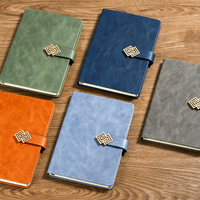 Libreta de Negocios Personalizada con Logotipo en Relieve, Tela de PU, Cierre Magnético Metálico Geométrico Chino, A5, Regalo Corporativo, Diario, 100 Hojas, 5