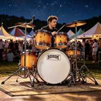 Offre Spéciale – Batterie de Jazz 6 Pièces Série Knock DF-D Laquée avec Coquilles en Bois de Peuplier et Bouleau – Instrument de Percussion Professionnel
