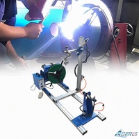 Positionneur de soudage électrique automatique 300 kg, trou traversant de 170 mm, 90 °   Contrôle de l'inclinaison, contrôle de la vitesse, contre-pointe pneumatique et support de torche