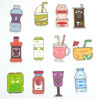Étiquettes autocollantes personnalisées pour thé au lait ou boisson pour enfants, étiquettes autocollantes Boba à coller sur les bagages, pour tasses, vente en gros, pièces