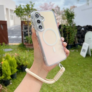 2025 nuevo producto funda de teléfono funda trasera magnética a prueba de golpes para Samsung <span class=keywords><strong>Galaxy</strong></span> S25 S24 Plus funda Para magnética con correa - Product Image 2