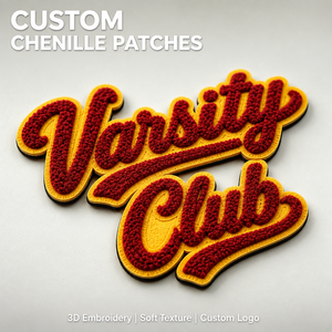 Certified Factory Free Custom Sample Iron On <b>Large</b> Logo Design <b>Towel</b> Letter Chenille Letters Patches For Clothing - Product Image 1