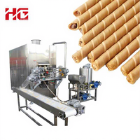 Nouvelle machine automatique pour la fabrication de gaufrettes et de bâtonnets enrobés de chocolat, machine efficace pour la production de rouleaux de gaufrettes
