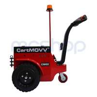 Chariot de supermarché télécommandé CM02 Rouge avec assistance électrique : Réduit les coûts de main-d'œuvre, accélère les processus de retour
