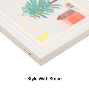 Trẻ em nghệ thuật khung phong cách với sọc hoặc mịn ảnh lưu trữ tác phẩm nghệ thuật màu trắng tự nhiên mở hình ảnh phía trước - Product Image 2