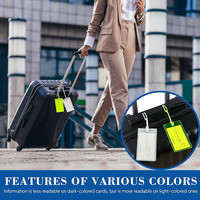 Porte-étiquette de bagage personnalisé, facile à identifier, étanche, pour valise, avec boucle, pour nom et identification
