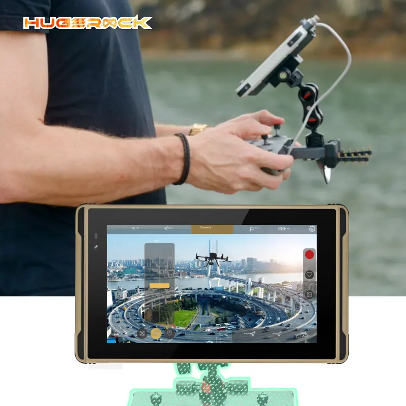 Hugerock X7 7 inç Android13.0 açık Drone ekran 2600 Nit günışığı-Bt5.0 ile okunabilir ekran sağlam Drone Tablet Pc