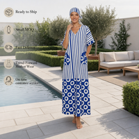 Robe Dashiki ample à manches longues en polyester imprimé, style Abaya, pour femme, grande taille, respirante, moderne, tenue formelle d'été, collection Alya African.